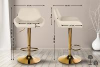 Barhocker Braga Gold Kunstleder creme Barhocker Braga Gold Kunstleder creme