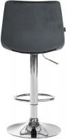 2er Set Barhocker Jerry Samt chrom dunkelgrau 2er Set Barhocker Jerry Samt chrom dunkelgrau
