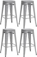 4er Set Barhocker Fletcher silber 4er Set Barhocker Fletcher silber