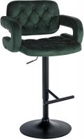Barhocker Dublin Samt schwarz dunkelgrün Barhocker Dublin Samt schwarz dunkelgrün