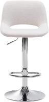 Barhocker Camden Stoff chrom creme Barhocker Camden Stoff chrom creme