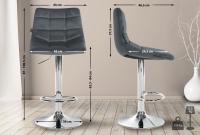 2er Set Barhocker Jerry Samt chrom dunkelgrau 2er Set Barhocker Jerry Samt chrom dunkelgrau