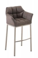 Barhocker Damaso E Stoff mit 4-Fuß Gestell grau Barhocker Damaso E Stoff mit 4-Fuß Gestell grau