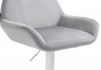 2er Set Barhocker Braga Samt weiß grau 2er Set Barhocker Braga Samt weiß grau