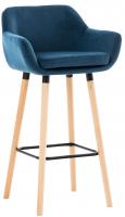 Barhocker Grant Samt blau Barhocker Grant Samt blau
