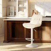 Barhocker Laurel Kunstleder weiß weiß Barhocker Laurel Kunstleder weiß weiß