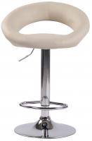 Barhocker Olinda Kunstleder chrom creme 