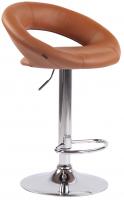 Barhocker Olinda Kunstleder chrom hellbraun Barhocker Olinda Kunstleder chrom hellbraun