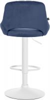 Barhocker Milet Samt weiß blau 