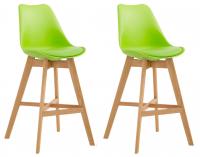 2er Set Barhocker Cannes Kunststoff natura grün 2er Set Barhocker Cannes Kunststoff natura grün