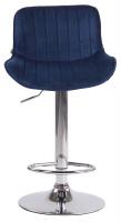 Barhocker Lentini Samt chrom blau Barhocker Lentini Samt chrom blau