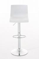 2er Set Barhocker Hoover Kunststoff chrom weiß 2er Set Barhocker Hoover Kunststoff chrom weiß