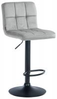 Barhocker Peru Samt schwarz grau 