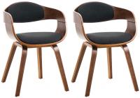 2er Set Stühle Kingston Stoff walnuss/schwarz 2er Set Stühle Kingston Stoff walnuss/schwarz