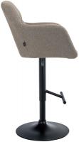 Barhocker Natoma Stoff schwarz taupe Barhocker Natoma Stoff schwarz taupe