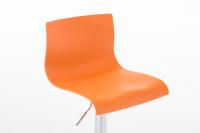 2er Set Barhocker Hoover Kunststoff chrom orange 2er Set Barhocker Hoover Kunststoff chrom orange