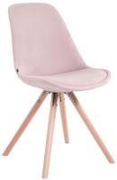 4er Set Stühle Toulouse Samt Rund natura pink 