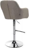 Barhocker Natoma Stoff chrom taupe 