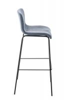 Barhocker Hoover Stoff 4-Fuß Gestell schwarz blau Barhocker Hoover Stoff 4-Fuß Gestell schwarz blau