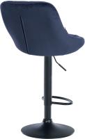 2er Set Barhocker Lazio Samt schwarz blau 
