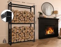Kaminholzständer Morson 25x100x150 schwarz Kaminholzständer Morson 25x100x150 schwarz