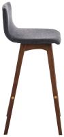 2er Set Barhocker Taunus Stoff Walnuss dunkelgrau 