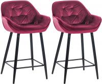 2er Set Barhocker Gibson 76 Samt lila 2er Set Barhocker Gibson 76 Samt lila