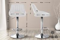 Barhocker Milet Kunstleder chrom weiß Barhocker Milet Kunstleder chrom weiß