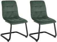 2er Set Esszimmerstuhl Vermont Samt dunkelgrün 2er Set Esszimmerstuhl Vermont Samt dunkelgrün