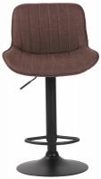 2er Set Barhocker Lentini Stoff schwarz braun 