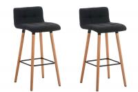 2er Set Barhocker Lincoln Stoff natura schwarz 2er Set Barhocker Lincoln Stoff natura schwarz