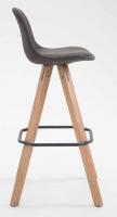 2er Set Barhocker Franklin Stoff Square natura (eiche) dunkelgrau 