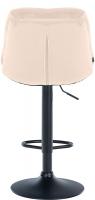 Barhocker Laurel Samt schwarz creme Barhocker Laurel Samt schwarz creme