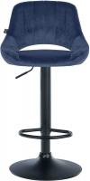 Barhocker Milet Samt schwarz blau Barhocker Milet Samt schwarz blau
