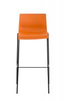 2er Set Barhocker Hoover Kunststoff 4-Fuß Gestell schwarz orange 2er Set Barhocker Hoover Kunststoff 4-Fuß Gestell schwarz orange