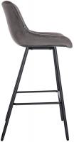 Barhocker Weston Samt grau Barhocker Weston Samt grau