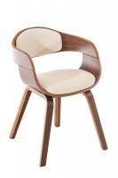 Besucherstuhl Kingston walnuss/creme Besucherstuhl Kingston walnuss/creme