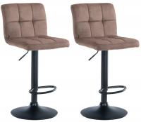 2er Set Barhocker Peru Samt schwarz braun 2er Set Barhocker Peru Samt schwarz braun