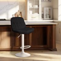 Barhocker Laurel Stoff weiß schwarz Barhocker Laurel Stoff weiß schwarz