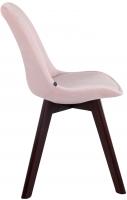 Besucherstuhl Borneo V2 Samt walnuss pink Besucherstuhl Borneo V2 Samt walnuss pink