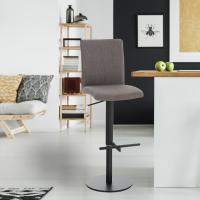 2er Set Barhocker Cadiz Stoff schwarz grau 2er Set Barhocker Cadiz Stoff schwarz grau