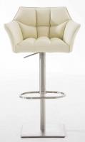 2er Set Barhocker Damaso Kunstleder edelstahl creme 2er Set Barhocker Damaso Kunstleder edelstahl creme