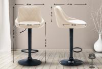 Barhocker Lazio Kunstleder schwarz creme 