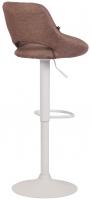 Barhocker Milet Stoff weiß braun 