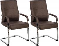 2er Set Besucherstuhl Hobart Stoff braun 2er Set Besucherstuhl Hobart Stoff braun