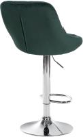 2er Set Barhocker Lazio Samt chrom dunkelgrün 2er Set Barhocker Lazio Samt chrom dunkelgrün