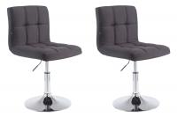 2er Set Lounger Palma V2 Stoff schwarz 2er Set Lounger Palma V2 Stoff schwarz