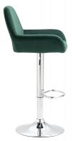Barhocker Braga Samt chrom dunkelgrün Barhocker Braga Samt chrom dunkelgrün