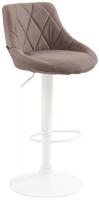 Barhocker Lazio Stoff weiß taupe Barhocker Lazio Stoff weiß taupe