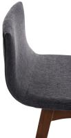 2er Set Barhocker Taunus Stoff Walnuss dunkelgrau 